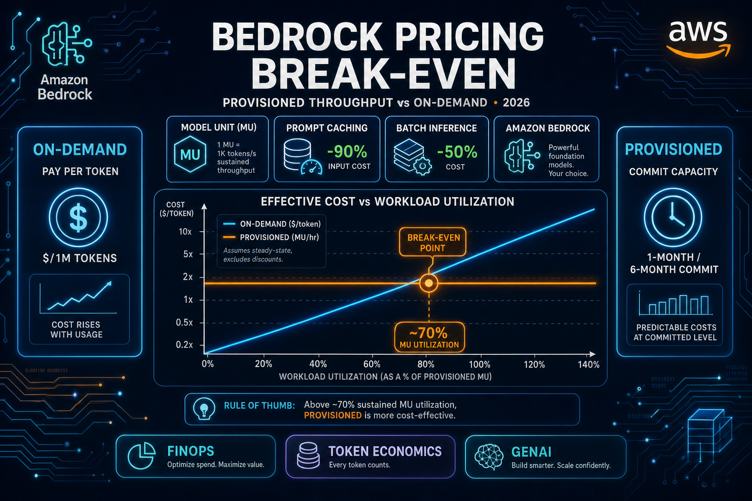 Bedrock Provisioned Throughput vs On-Demand: Break-Even Math for Production Workloads (2026)