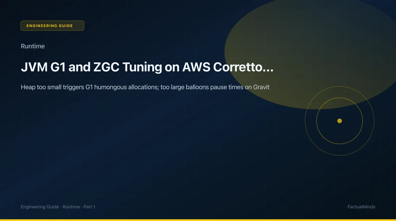 JVM G1 and ZGC Tuning on AWS Corretto for ECS and EKS