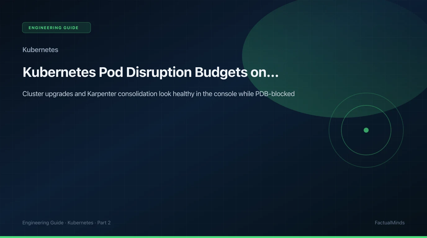 Kubernetes Pod Disruption Budgets on EKS: Zero-Downtime Upgrades