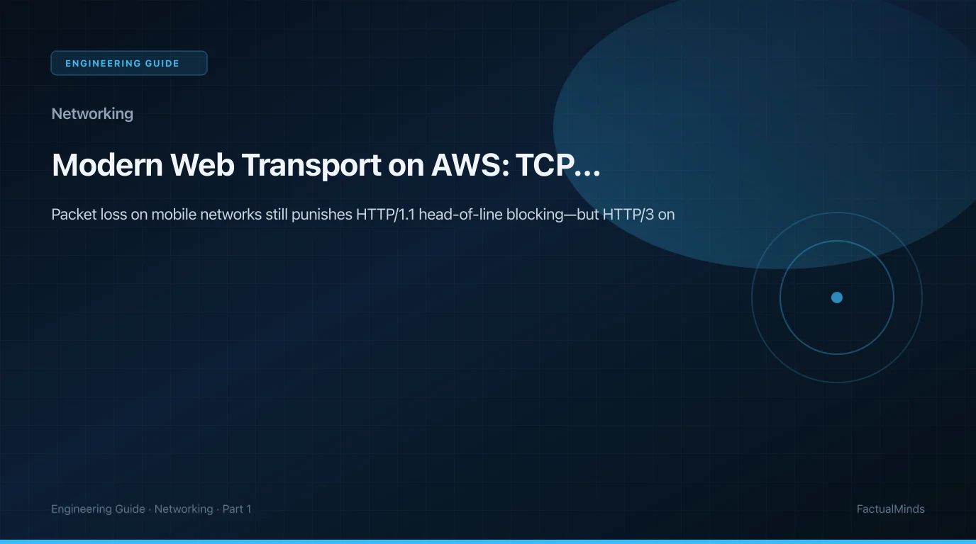 Modern Web Transport on AWS: TCP Congestion, HTTP/2, HTTP/3, and QUIC