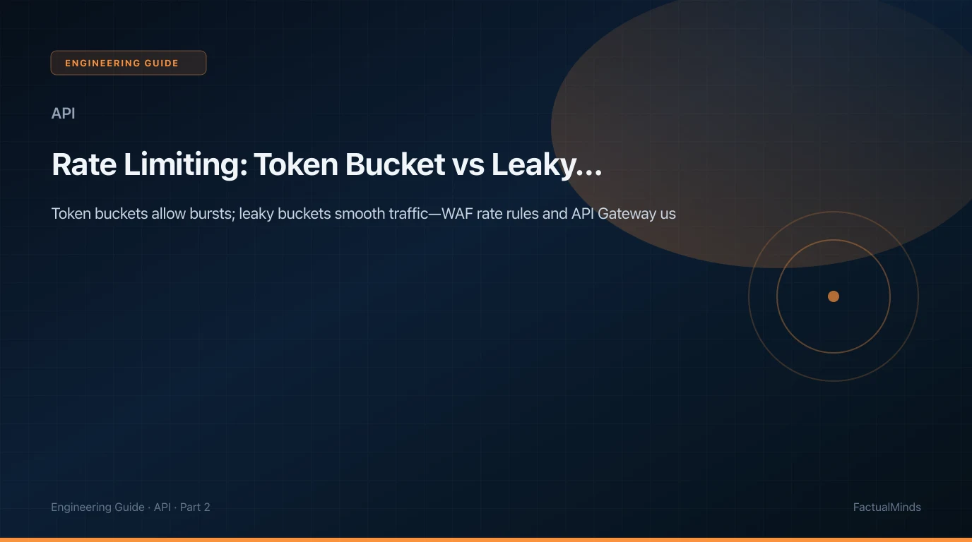 Rate Limiting: Token Bucket vs Leaky Bucket on AWS WAF and API Gateway